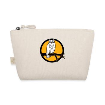 Owl Eagle Owl Branch Tree Forest Moon Night Full Moon Round - Organic Pouch - nature - Front