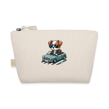 Gangsta dog in a classic car 🐶🚗🕶️ - Organic Pouch - nature - Front