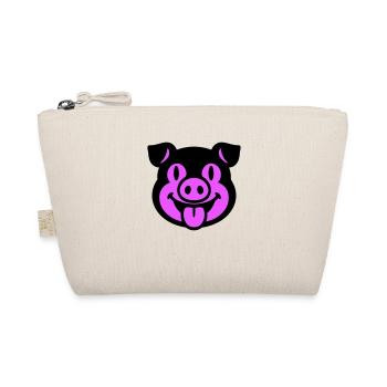 Piglet Pig Head - Organic Pouch - nature - Front
