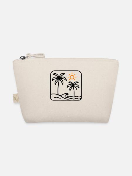 Island Summer Sea Palm Trees - Organic Pouch - nature - Front