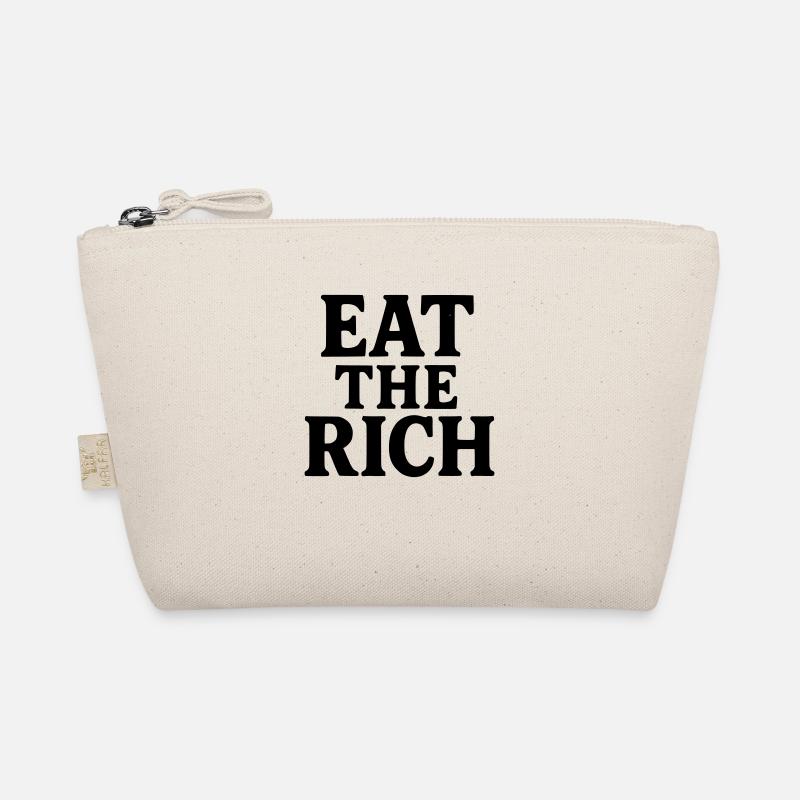 Eat the Rich Schwarz Bio-Täschchen