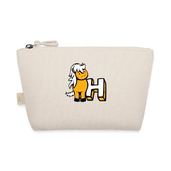 Horse H Horse Letter ABC English Learning School - Organic Pouch - nature - Front