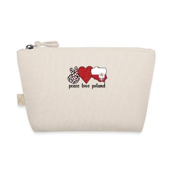 Proud Pole Poland Flag Polish Roots - Organic Pouch - nature - Front