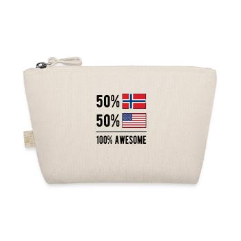 Moitié Norvégienne Moitié Américaine USA Norvège drapeau - Trousse biologique - nature - Devant