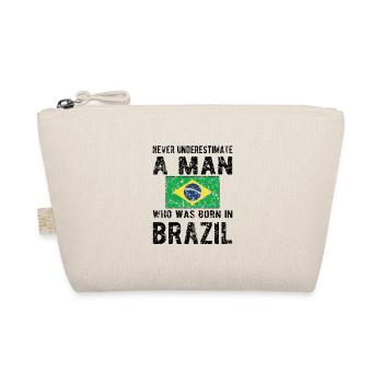 Brasilianer Brasilien Brasilianische Flagge - Bio-Täschchen - Natur - Vorne