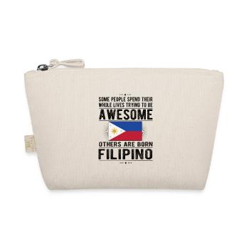 Stolzer Filipino Geboren Auf Philippinen Flagge - Bio-Täschchen - Natur - Vorne