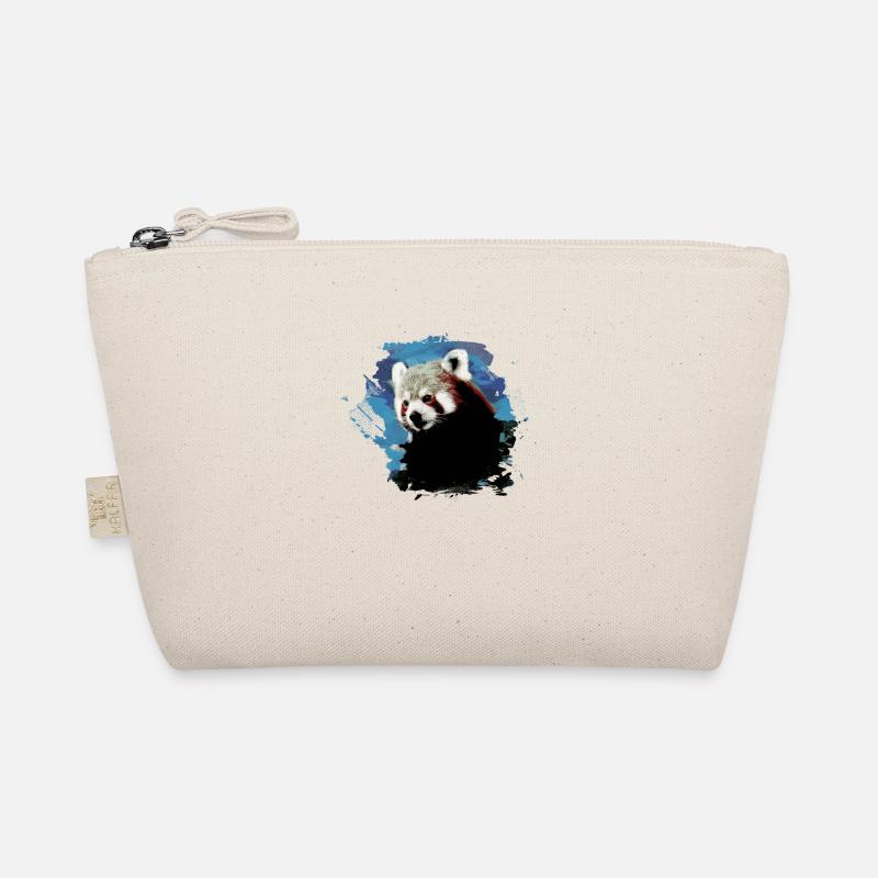 Red panda, graffiti, painting,panda bear,blue,brown Organic Pouch