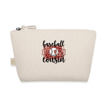 Proud Baseball Cousin Of a Baseball Player - Organic Pouch - nature - Front