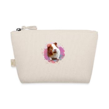 guinea pig, graffiti, painting, watercolor, pink - Organic Pouch - nature - Front