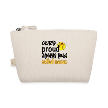 Memaw Grandma By Softball Player Softball Memaw - Organic Pouch - nature - Front