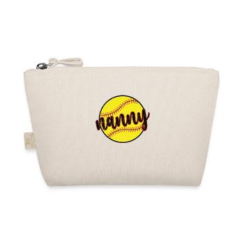 Nanny Grandma Of A Softball Player Softball Nanny - Organic Pouch - nature - Front