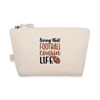 Proud Football Cousin Of A Football Player Cousin - Organic Pouch - nature - Front