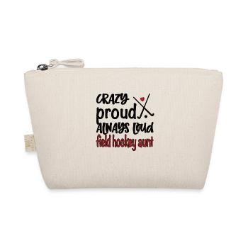 Proud Field Hockey Aunt Field Hockey Player Aunt - Organic Pouch - nature - Front
