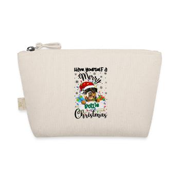 Rottweiler Christmas Party Rottie Xmas Gifts - Organic Pouch - nature - Front