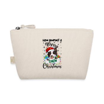 Border Collie Christmas Border Collie Xmas Gifts - Organic Pouch - nature - Front