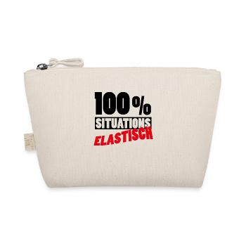 100% Situationselastisch - Party - Spruch - Bio-Täschchen - Natur - Vorne