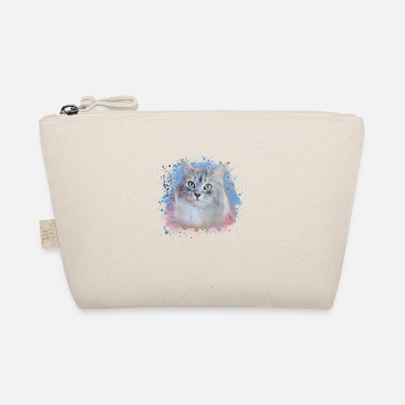 Siberian cat, graffiti, painting, cat Organic Pouch