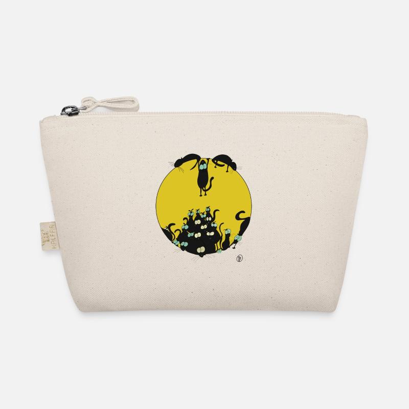 Schwarze Katzen beobachten Dich Bio-Täschchen