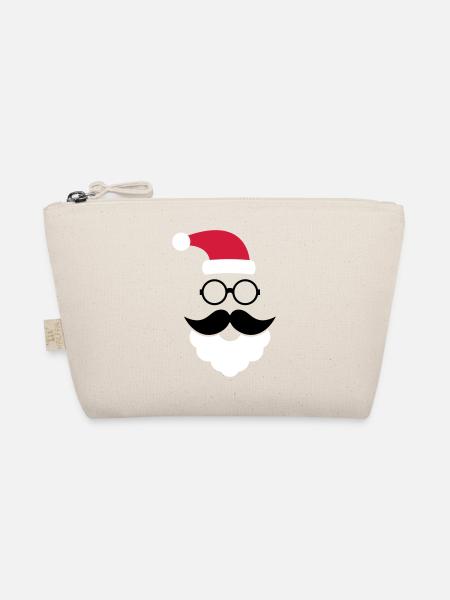 Hipster Weihnachtsmann - Bio-Täschchen - Natur