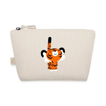 Cute Proud Cartoon Tiger by Cheerful Madness!! - Organic Pouch - nature - Front