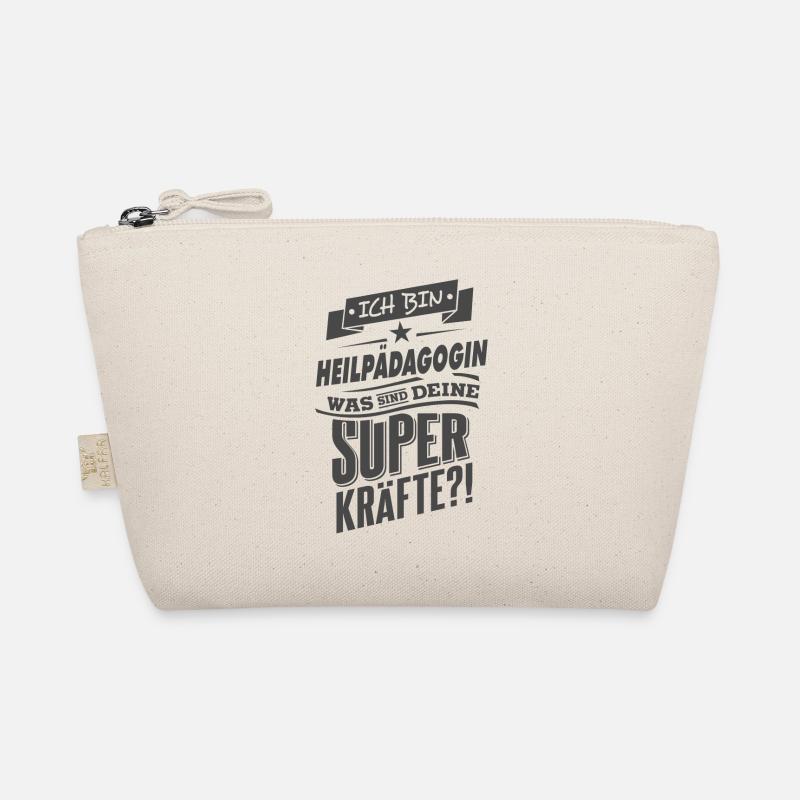 NEU Superpower Heilpädagogin RAHMENLOS Geschenk - Bio-Täschchen - Natur