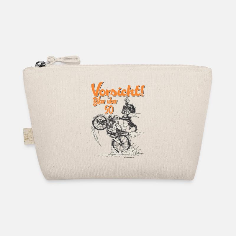 Design 2016 - Biker über 50 - RAHMENLOS tshirt - Bio-Täschchen - Natur