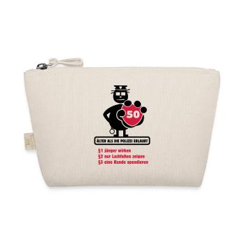 50th Birthday Shirt "Older than the allowed ..." - Organic Pouch - nature - Front