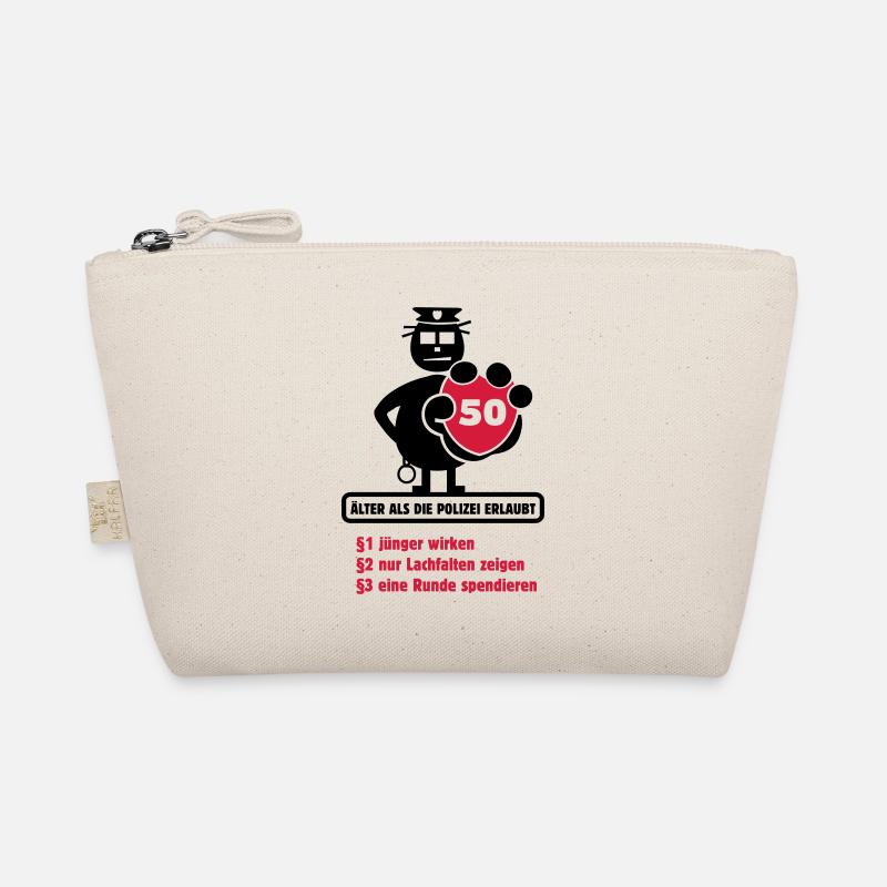 50th Birthday Shirt "Older than the allowed ..." Organic Pouch
