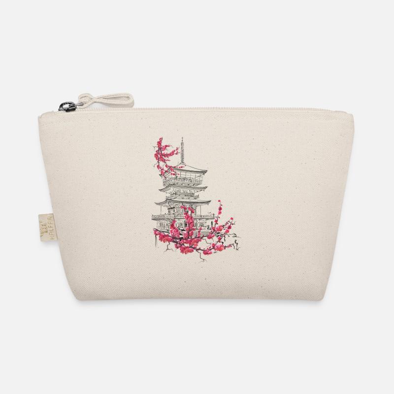 Pagode und Sakura Bio-Täschchen