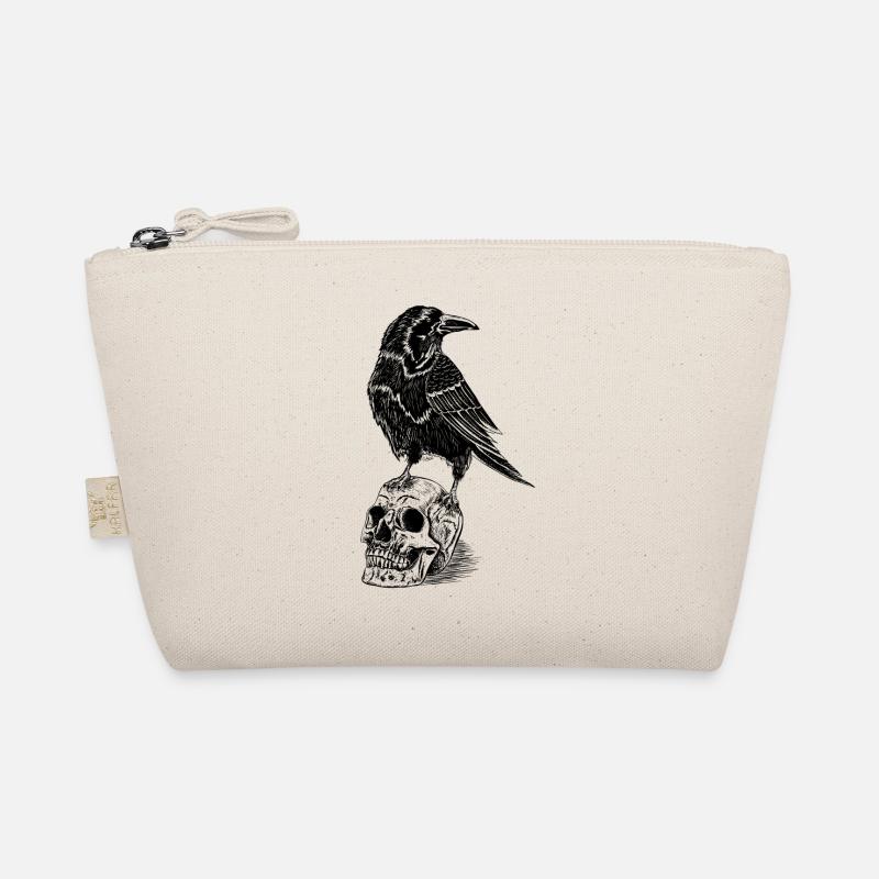 Raven and skull Organic Pouch