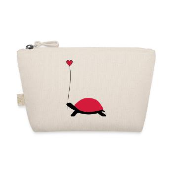 Tortue avec ballon de coeur - Trousse biologique - nature - Devant