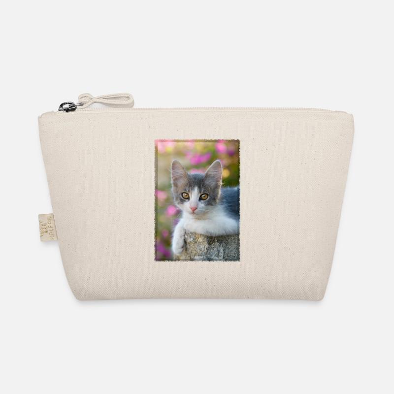 chaton gris-blanc mignon Trousse biologique