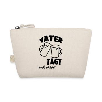 Geschenk Vatertag Familie Bier Spruch lustig Vater - Bio-Täschchen - Natur - Vorne