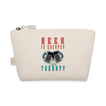 Cool beer Beer is cheaper that therapy - Organic Pouch - nature - Front