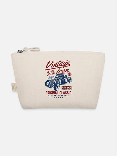 RETRO VINTAGE HOTROD - Auto Retro Shirt Motiv - Bio-Täschchen - Natur