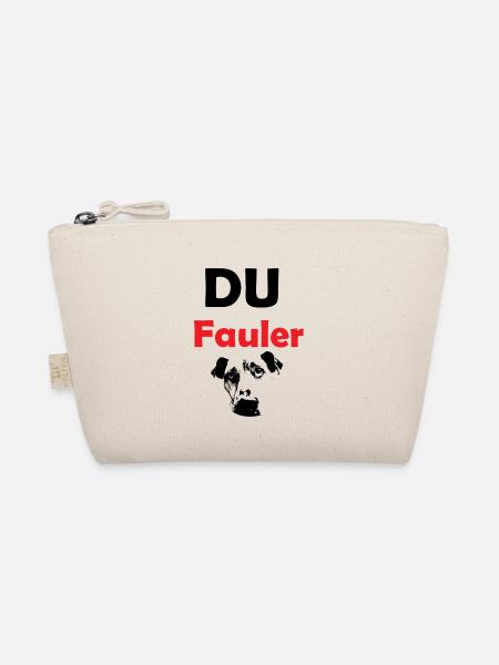Du fauler Hund - Bio-Täschchen - Natur