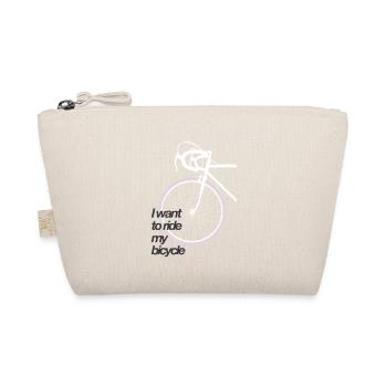 I want to ride my bicycle - Organic Pouch - nature - Front