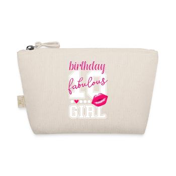 10. Geburtstag zehn Jahre Mädchen pink Prinzessin - Bio-Täschchen - Natur - Vorne