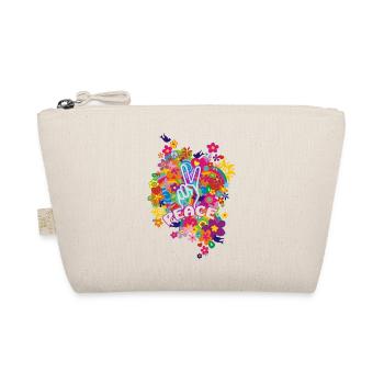 NEW FLOWER POWER RAINBOW - PEACE - Bio-Täschchen - Natur - Vorne