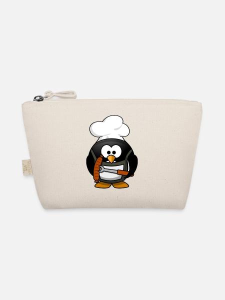 Sweet penguin grilling cook food - Organic Pouch - nature - Front