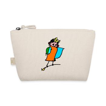 little witch on the broom - Organic Pouch - nature - Front