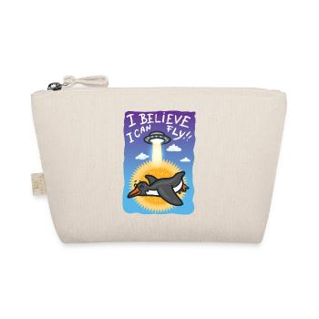 I believe I can fly.Penguin is flying. - Organic Pouch - nature - Front