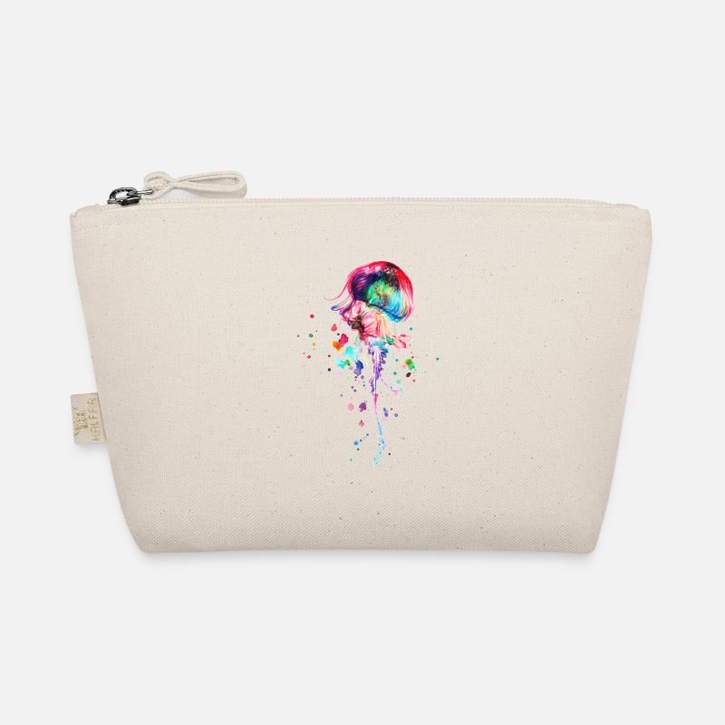 Bunte Qualle Aquarell Bio-Täschchen