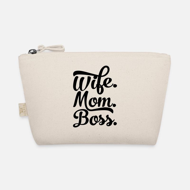 wife mom boss Muttertag - Bio-Täschchen - Natur