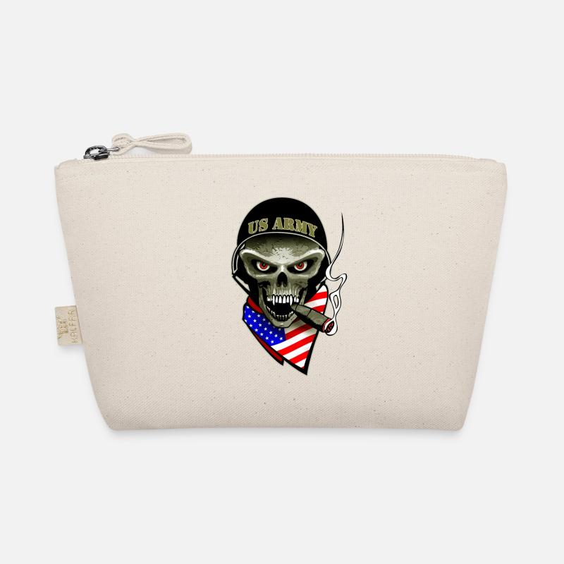 us army skull Små øko-stofpunge