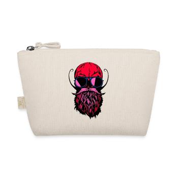 tete de mort skull hipster crane barbe barbu moust - Trousse biologique - nature - Devant
