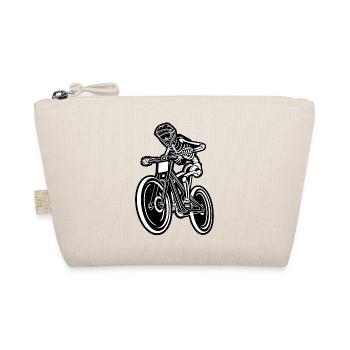 BMX / Mountain Biker 04_black white - Organic Pouch - nature - Front