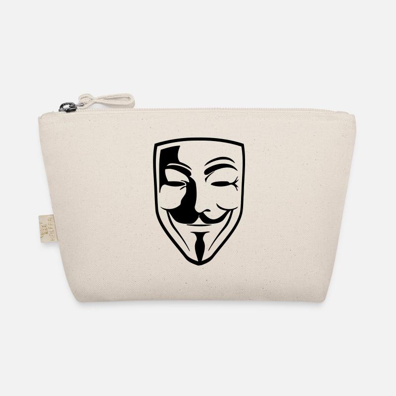 Anonymous Mask Guy Fawks - Organic Pouch - nature