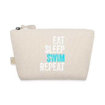 EAT SLEEP SWIM - funny swimmer shirt gift - Organic Pouch - nature - Front