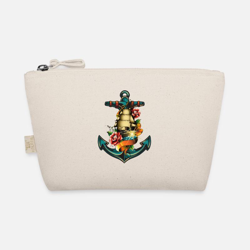 Ancre tatouage bateau rose mer Trousse biologique